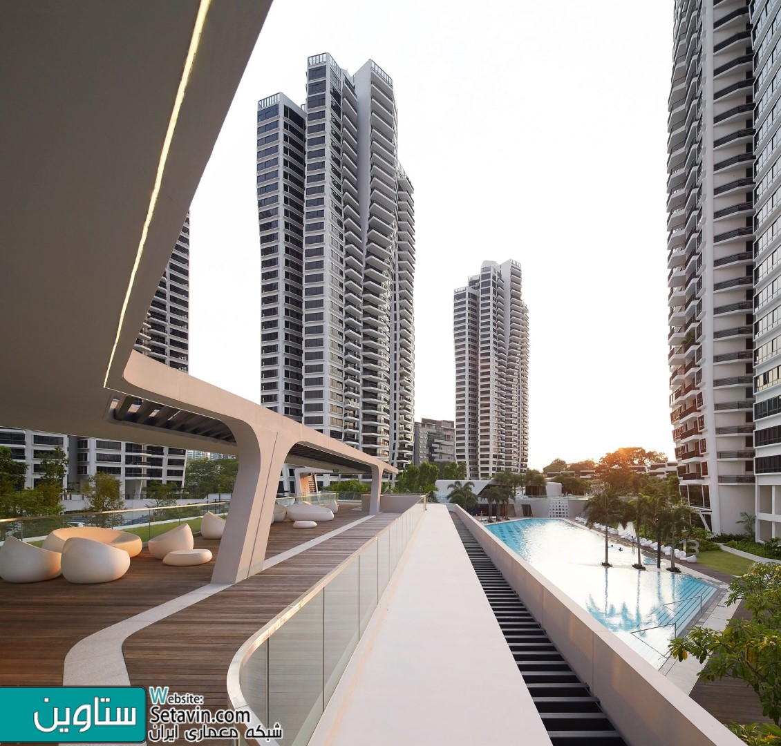 مجتمع مسکونی D Leedon , اثر تیم طراحی معماری Zaha Hadid Architects , سنگاپور , landscaping , مسکونی , towers , برج , residential towers , هفت برج مسکونی , seven residential towers , زاها , facilities , حدید , خانه , Residential , Multi Unit Housing , مجتمع , Zaha Hadid Architects , باغ گیاه شناسی , هفت آسمانخراش , آسمانخراش , دوبلکس ویلا , پنت هاوس