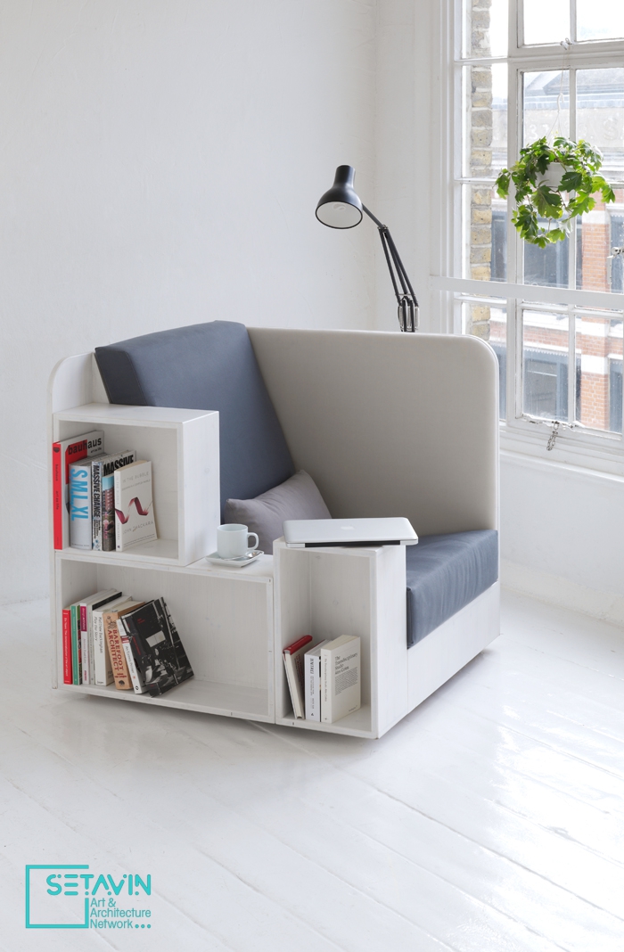 کاناپه , صندلی , صندلی Open Book Chair ، اثر استودیو طراحی Design studio TILT , تیم طراحی TILT Studio ,صندلی  کتابخانه ای ,صندلی ,نیمکت ,مبلمان ,دیزاین ,طراحی ,کتابخانه