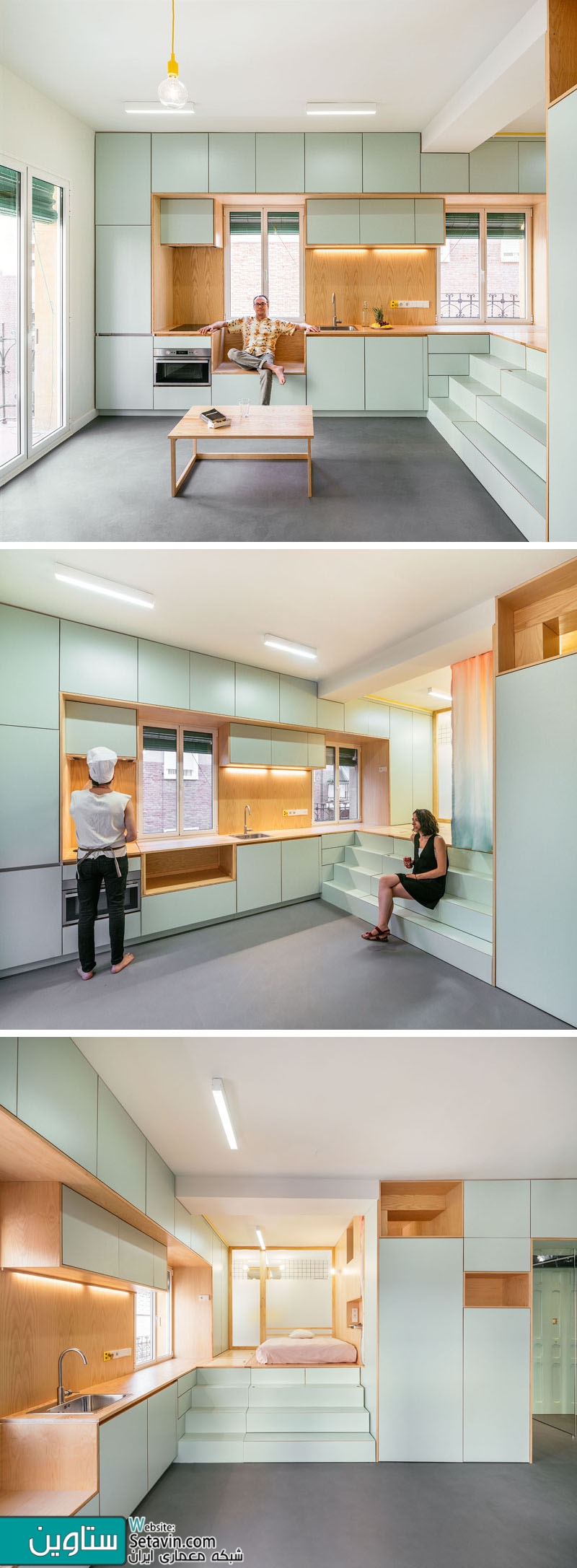 طراحی خلاقانه آپارتمانی کوچک در مادرید اسپانیا