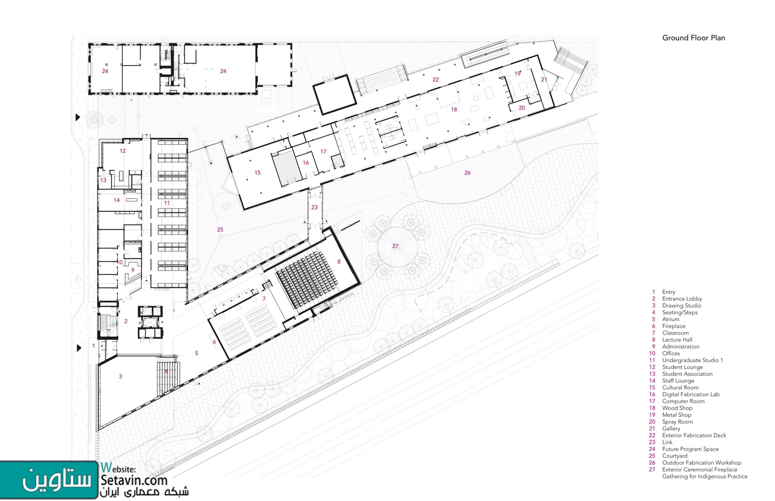 مدرسه معماری McEwen , اثر تیم طراحی LGA Architectural Partners , کانادا , Architecture , مدرسه , School of Architecture , معماری , McEwen , مدرسه معماری , Canada , Consulting Team , Engineers AECOM , Landscape ,  Architect , Robert Wright , Sustainability Consultant , Ted Kesik , Contractor Phase 1 , Cy Rheault , Contractor Phase 2 , Bond eld , Client , Laurentian University, Capital Projects , Michel Seguin, Director