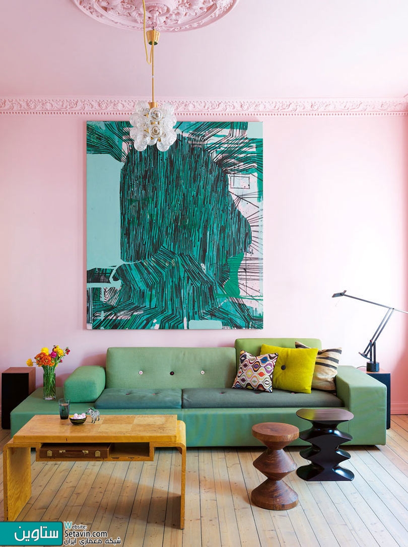 10 اتاق مدرن با ترکیبی از رنگهای زنده و جذاب
