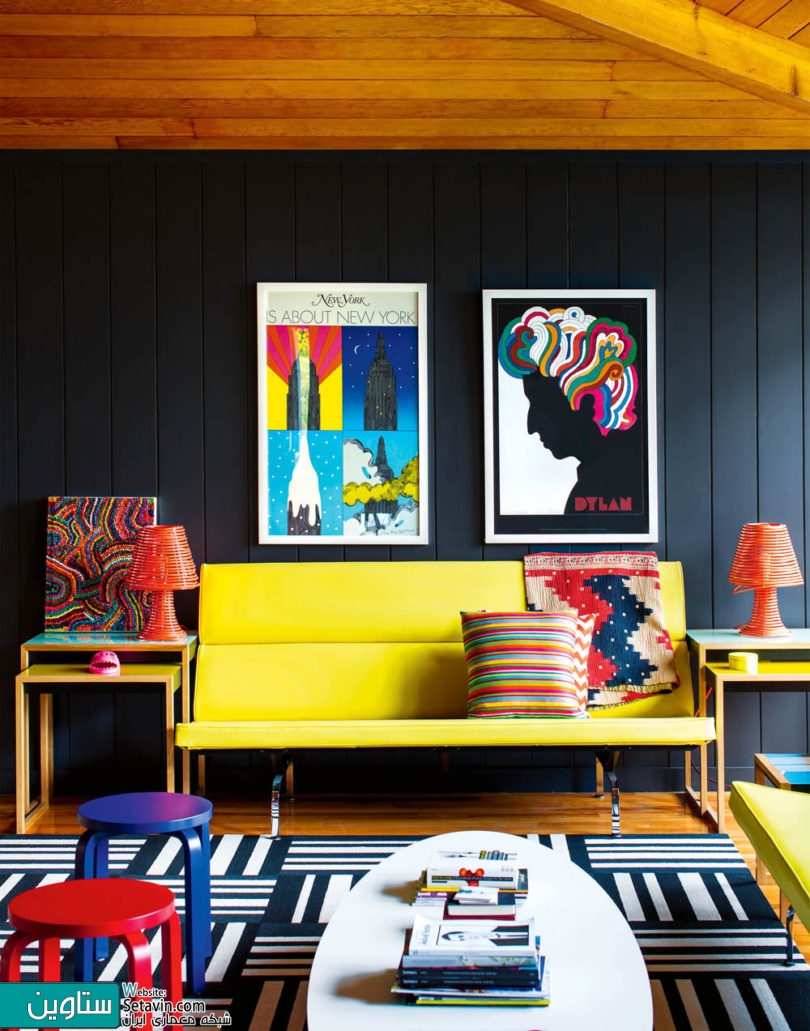 10 اتاق مدرن با ترکیبی از رنگهای زنده و جذاب