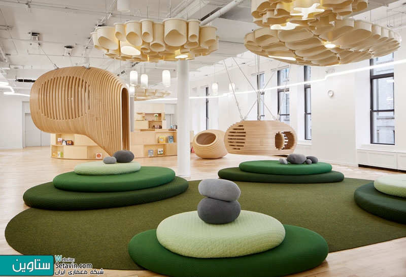 مدرسه ابتدایی WeGrow در نیویورک شامل فضاهای مجزا و اختصاصی