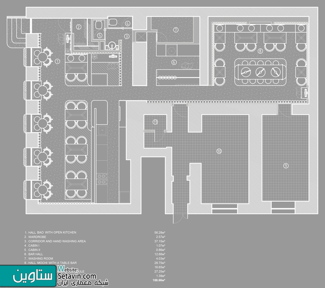 رستوران , BAO MOCHI , طراحی داخلی , رستوران BAO MOCHI , تیم طراحی , Marat Mazur interior design , روسیه , interior design , سن پترزبورگ , روسیه , عکاس , Ivan Sorokin , مینیمالیستی , BAO ,  MOCHI , دکوراسیون داخلی , ستاوین , شبکه معماری , شبکه هنر