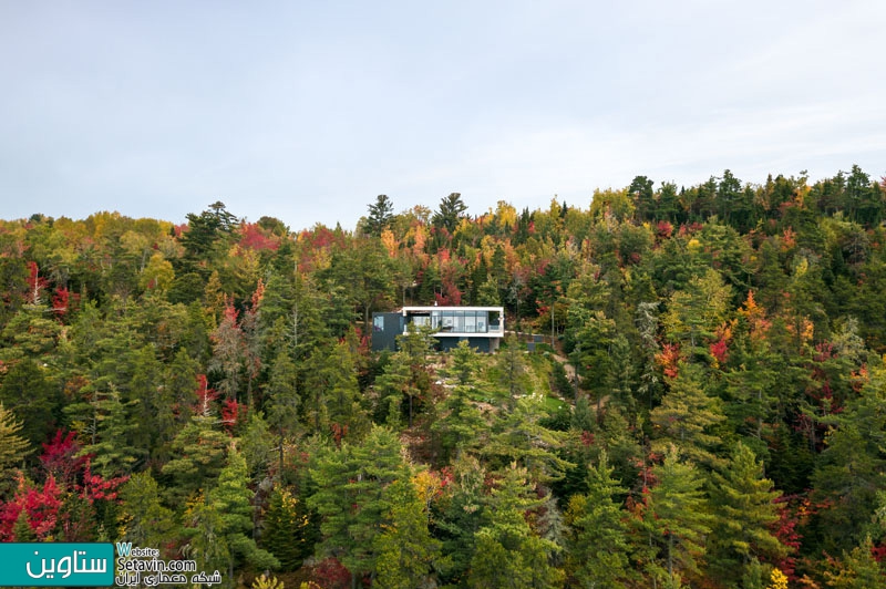 مسکونی , Quebec , کانادا , ویلا , خانه Hillside , خانه , Hillside , شبکه هنر و معماری ستاوین , Hillside Home , Home , HouseDesign , خانه مدرن , ModernHouse , طراحی مسکونی , ModernArchitecture , معماری مدرن