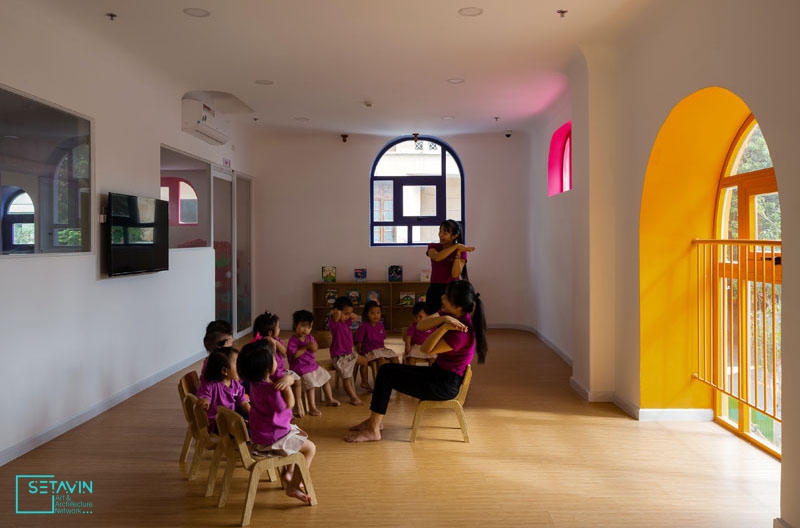 کودک , Kindergarten , کودکان , Architecture , کودکستان , Window Shape , شکل پنجره , kid , مهد , شبکه هنر و معماری ستاوین , شبکه هنر و معماری , ستاوین , ویتنام