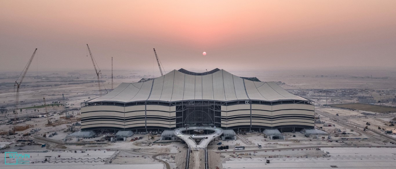 استادیوم البیت , Al-Bayt Stadium , گروه معماری , دارالهندسه , قطر , شبکه هنر و معماری ستاوین , شبکه هنر و معماری , ستاوین , معماری دارالهندسه , کمیته عالی تامین و نوسازی قطر , استادیوم فوتبال جام جهانی , جام جهانی ۲۰۲۲ , فوتبال جام جهانی ۲۰۲۲ قطر ,  ۲۰۲۲ قطر , جام جهانی , شهر الخور , دومین استادیوم فوتبال جام جهانی ۲۰۲۲ قطر , دومین استادیوم فوتبال , البیت , استادیوم , قطری , بیت الشعار , عشایر قطری