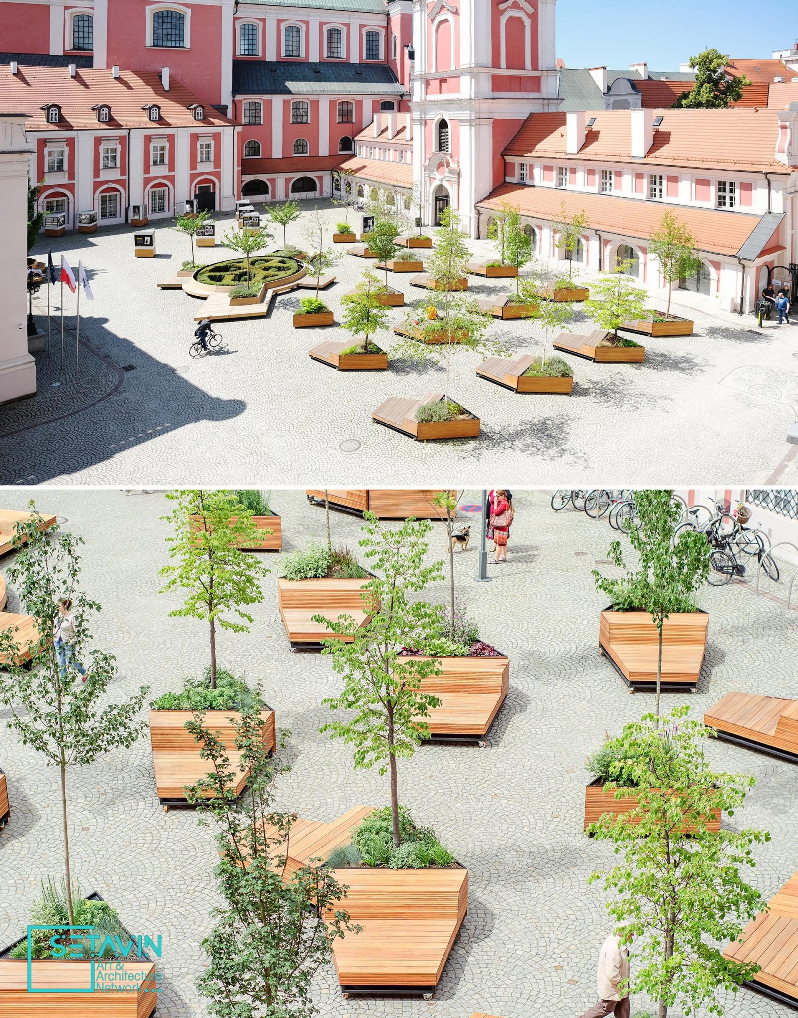 طراحی فضای سبز تالار شهر  Poznan در لهستان