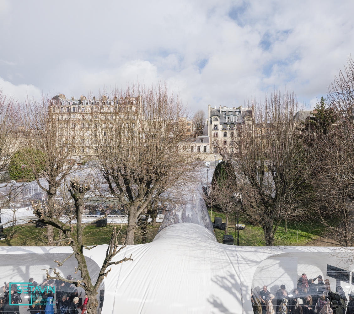 برپایی موقت مجموعه ای از خط لوله ها در پاریس