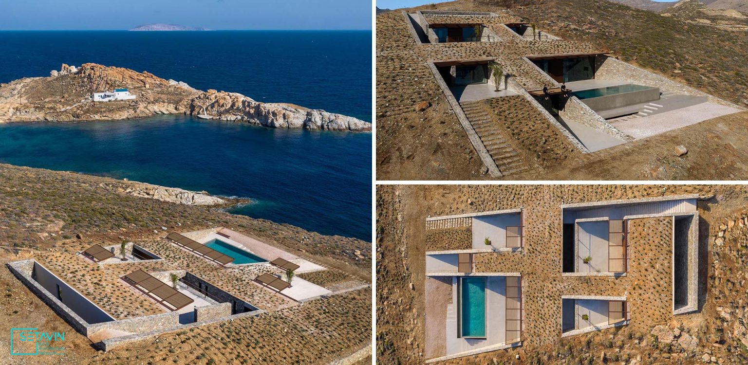 خانه تقریبا نامرئی واقع در دامنه کوهی در جزیره  Serifos یونان