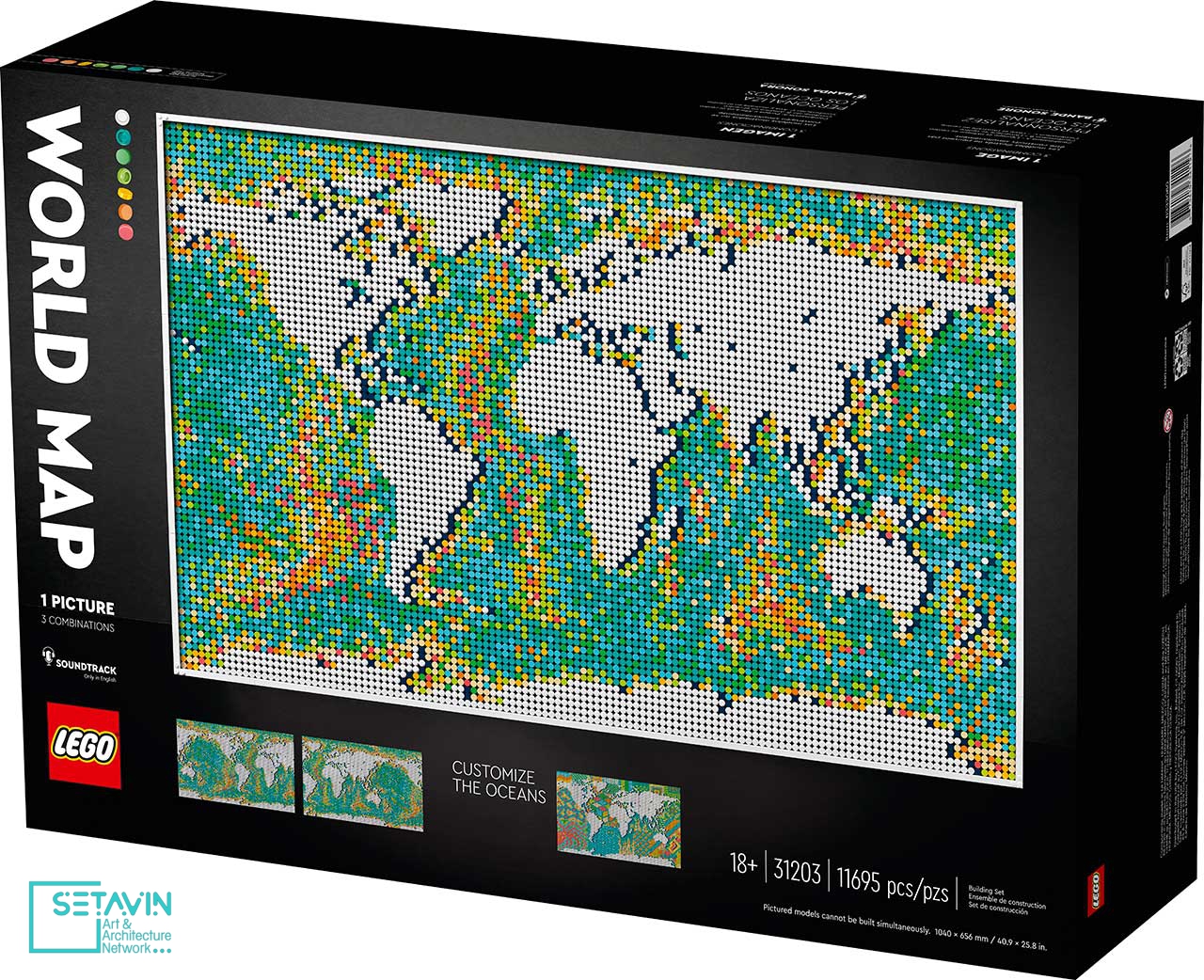 رونمایی شرکت LEGO از نقشه جهان،مجموعه ای با 11695 قطعه