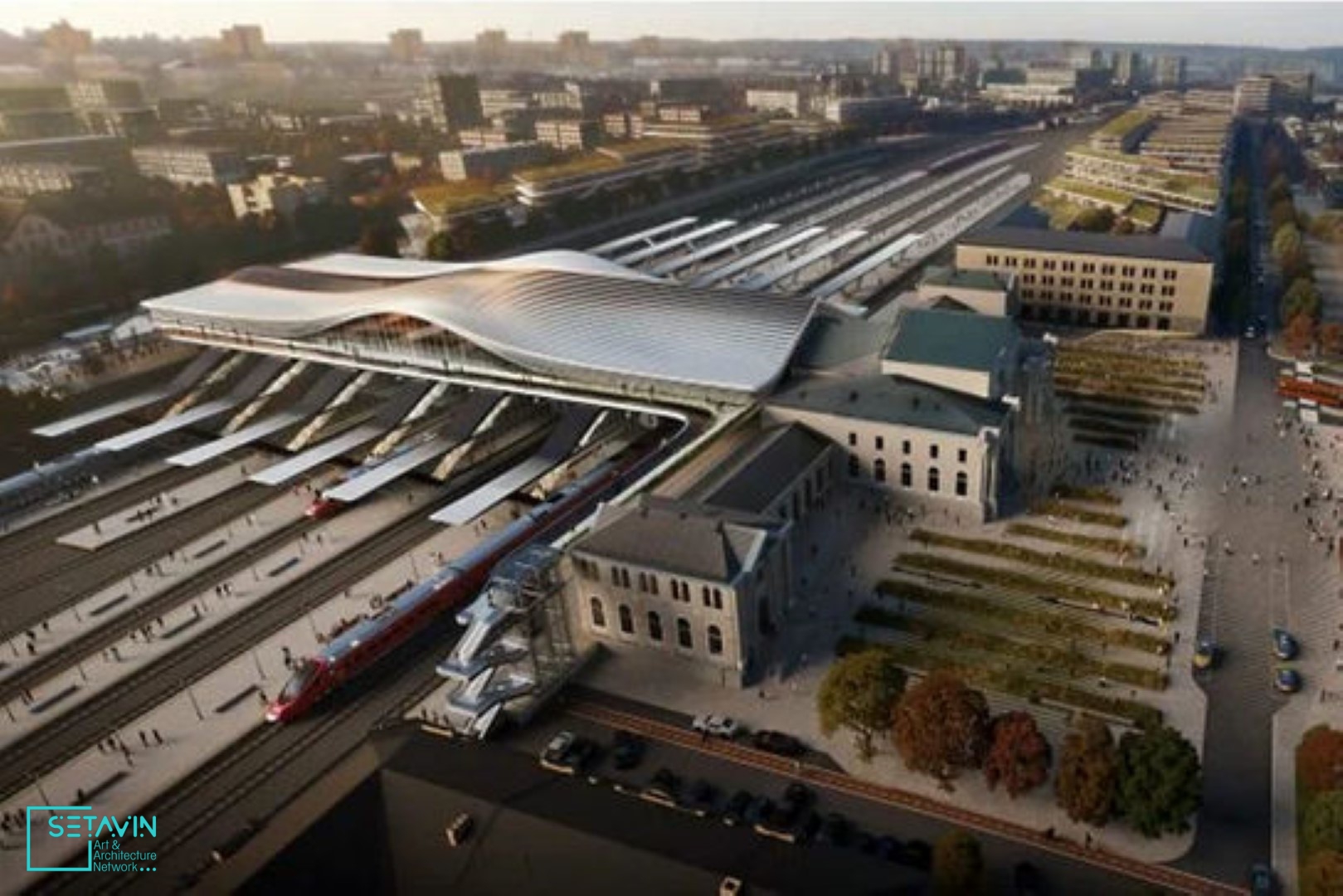 مدرن‌سازی ایستگاه راه‌آهن ویلنیوس ، معماران زاها حدید , ایستگاه راه‌آهن , مدرن‌سازی , بازسازی , بهسازی ,