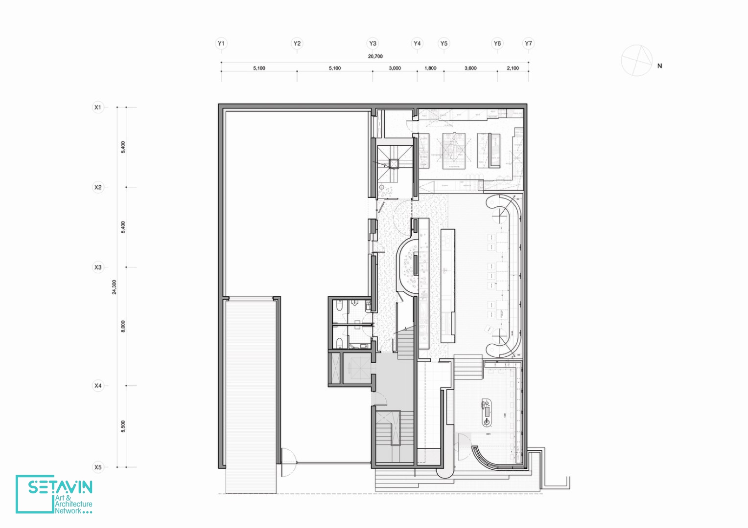 رستوران , visual completeness , رستوران Roly Poly Cotto ، استودیو طراحی , studioVASE ، کره جنوبی , شبکه هنر و معماری ستاوین , شبکه هنر و معماری , ستاوین , architects , پروژه های معماری , spatial planning , design , هنر و معماری ,  space , استودیو , studio , معماری , طراحی معماری , طراحی کافه , بار , تریا