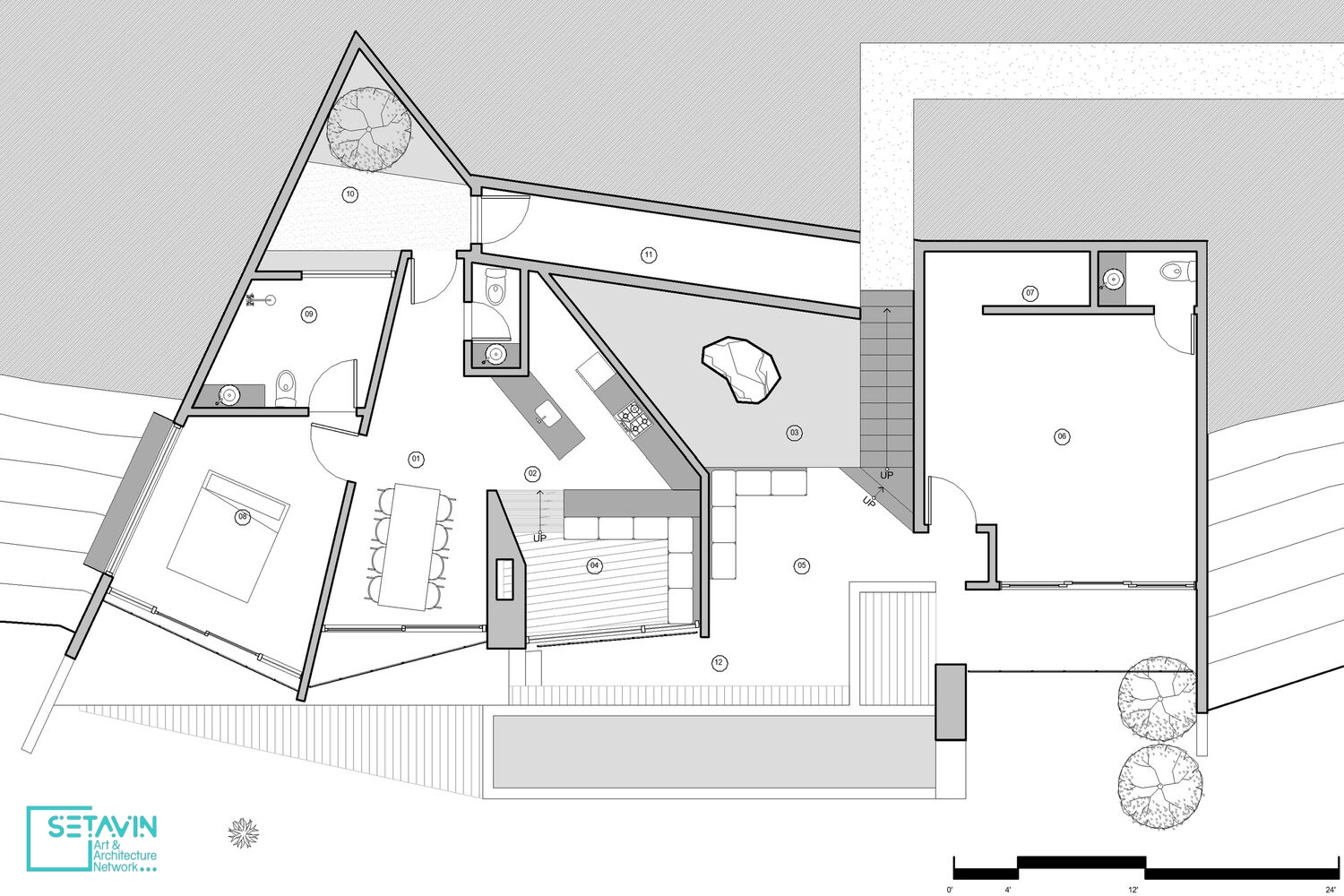 مسکونی Hidden House ، ویلا ، Taller de Terreno ، مکزیک ، طراحی ویلا ، ویلا صخره ای ، وسلا کوهستانی