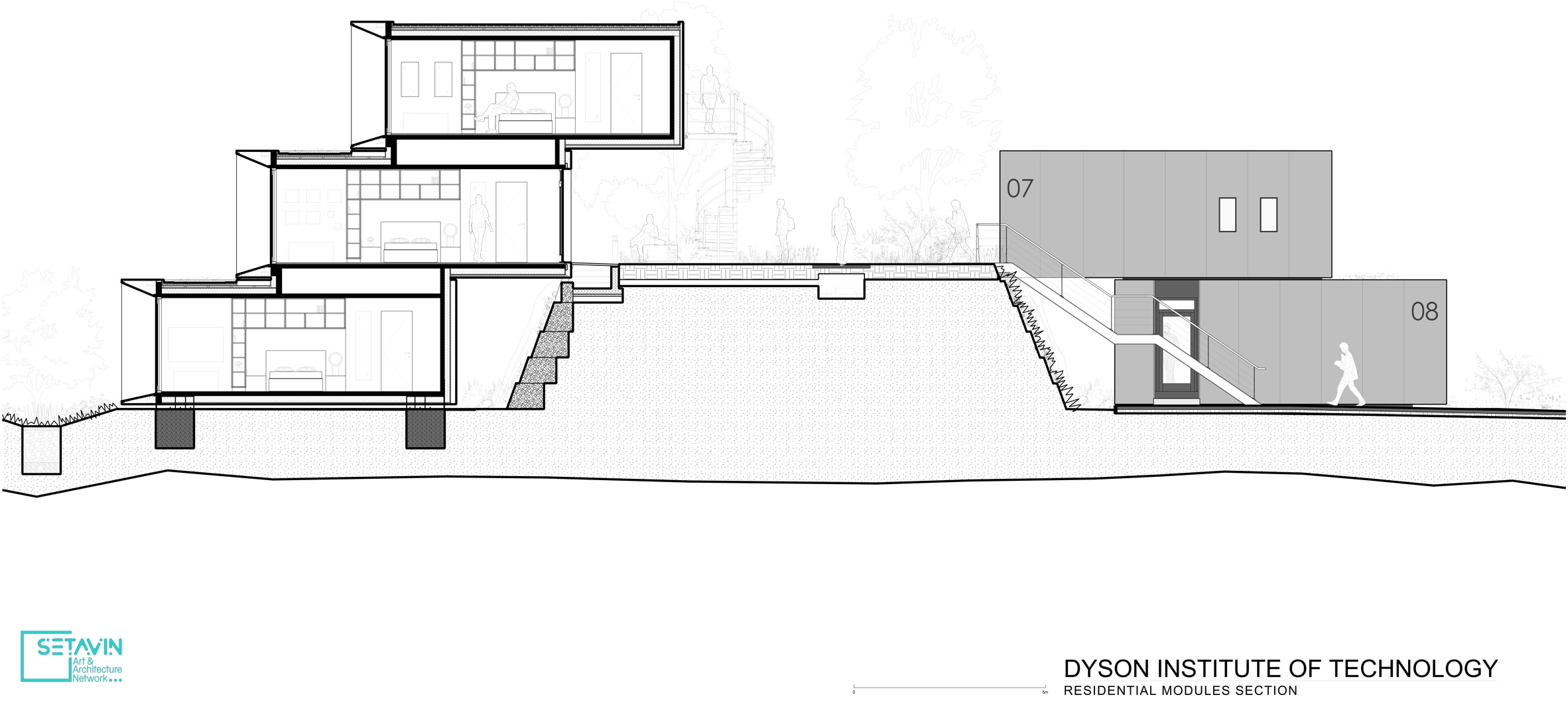 student housing , خوابگاه ، دانشجویی , Wooden architecture , معماری , cross-laminated timber , CLT , معماری مدولار , مسکن دانشجویی , آموزش مسکن , Dyson WilkinsonEyre , ساختمان های پیش ساخته , معماری چوبی , چوب چند لایه ,