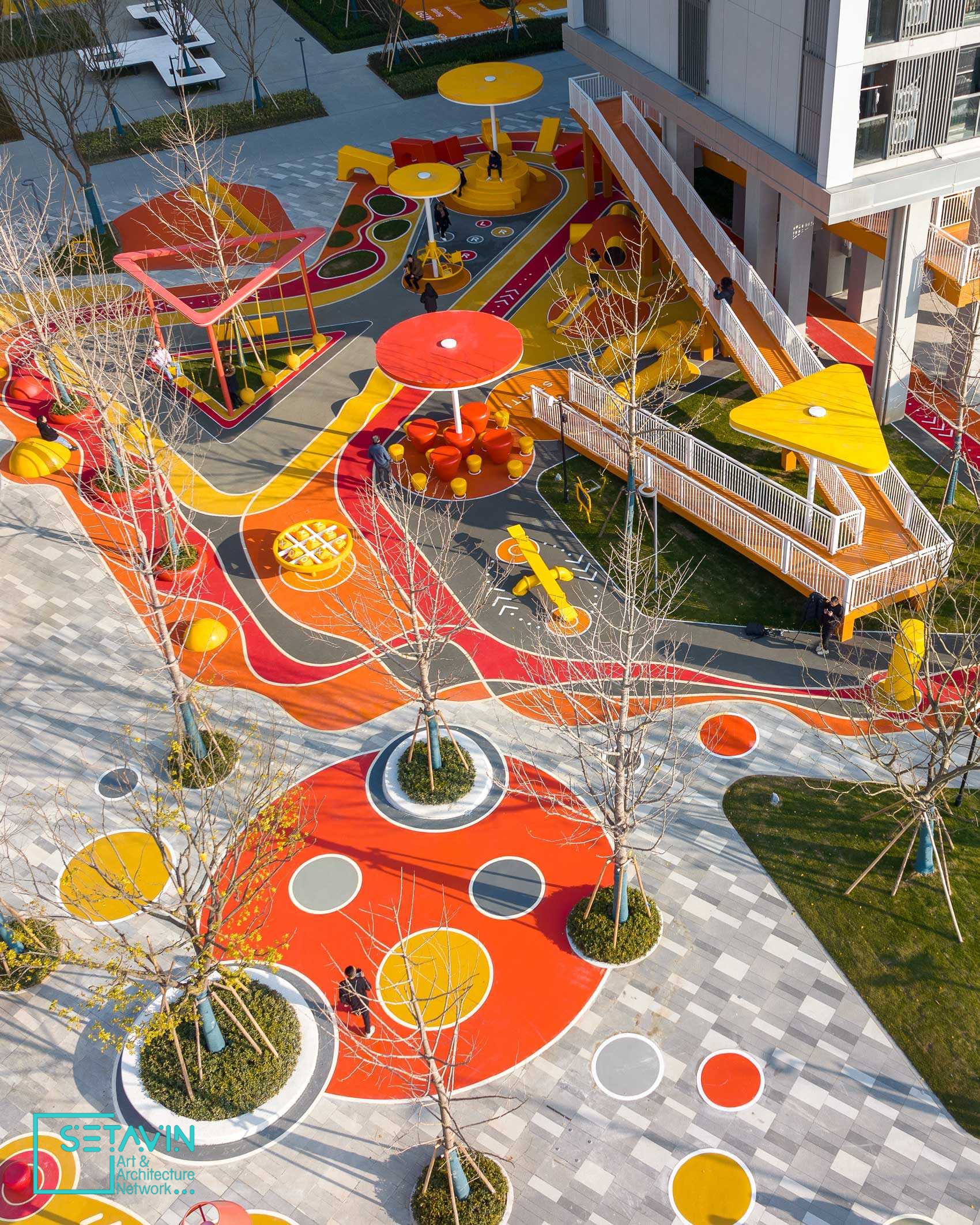 طراحی پارک با الهام از آتشفشان و جریان گدازه هایش