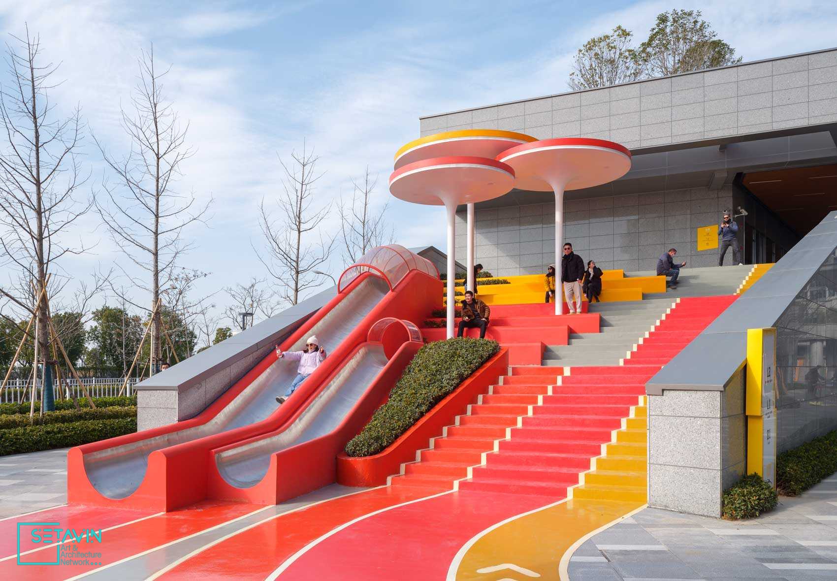 طراحی پارک با الهام از آتشفشان و جریان گدازه هایش