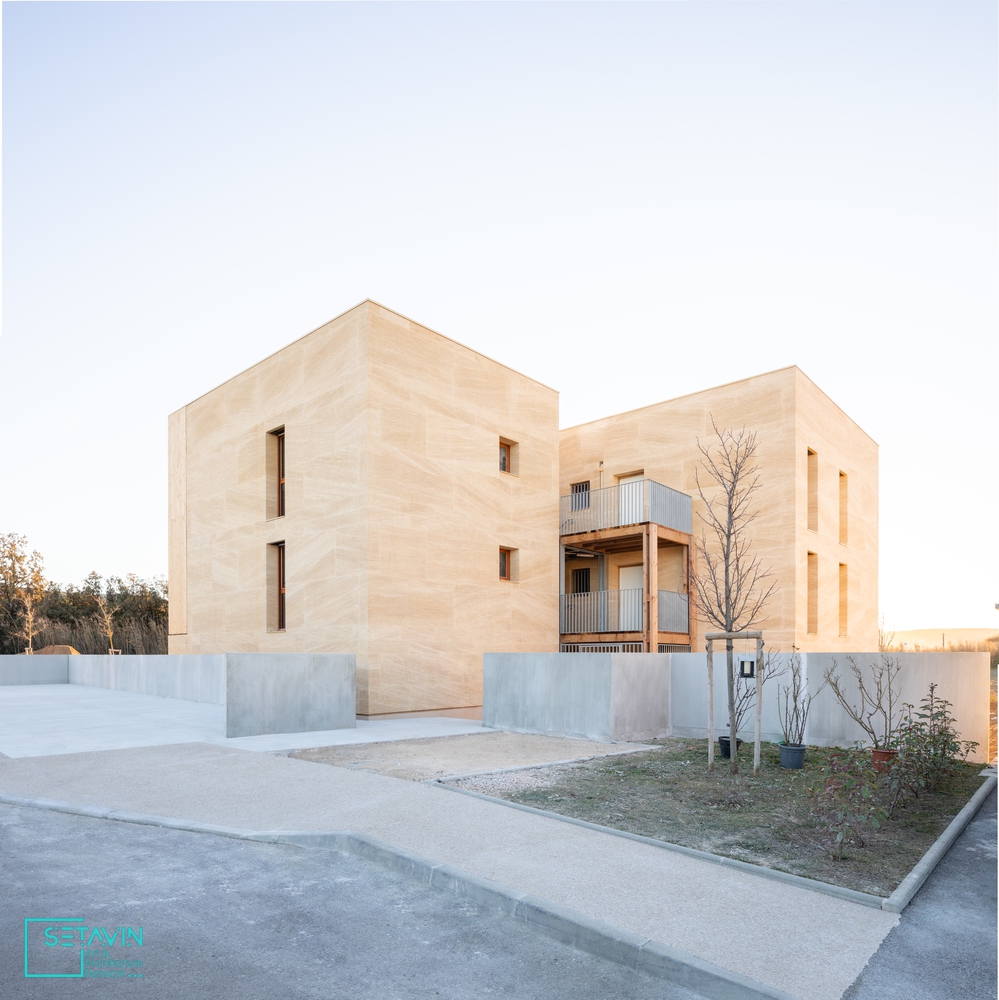 مسکن , خانه , ویلا , مسکن گروهی , مسکن اجتماعی , social housing , طراحی مسکونی , wooden structure , ساختار چوبی , Residential Architecture , معماری مسکونی , Residential , گیگناک لا نرت , France , فرانسه , هنر و معماری