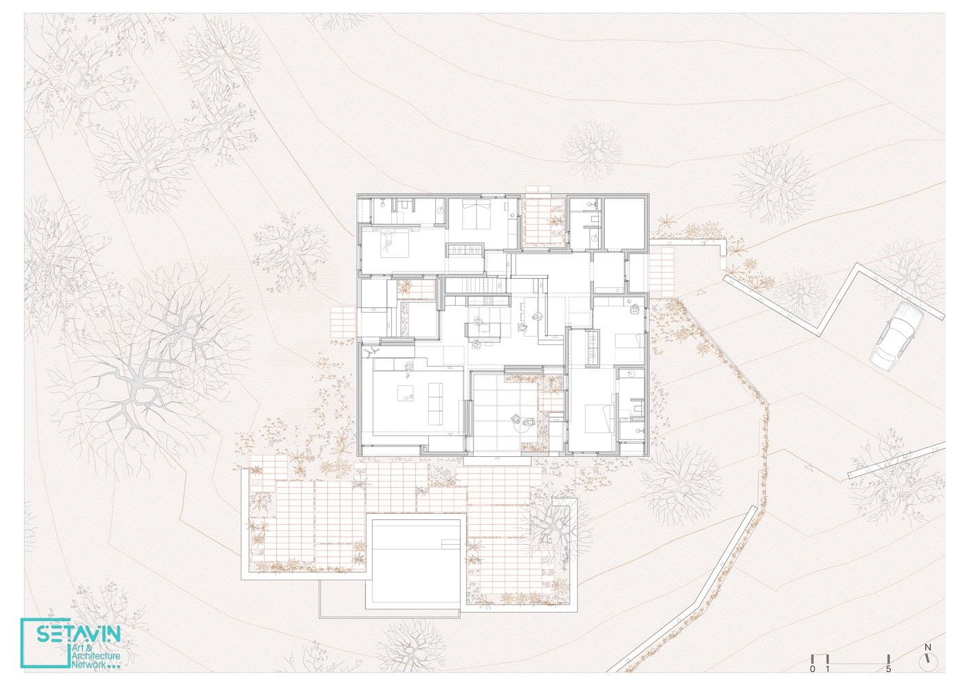 بتن , خانه , Concrete , مسکونی , Built Projects , پروژه های معماری , Residential Architecture , معماری مسکونی , Spain , اسپانیا , Houses , خانه , ویلا , پالما , خانه Puntiro  , طراحی خانه , Projects , آجر , Brick , هنر و معماری , ستاوین , شبکه هنر