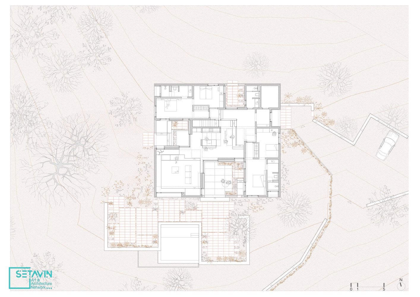 بتن , خانه , Concrete , مسکونی , Built Projects , پروژه های معماری , Residential Architecture , معماری مسکونی , Spain , اسپانیا , Houses , خانه , ویلا , پالما , خانه Puntiro  , طراحی خانه , Projects , آجر , Brick , هنر و معماری , ستاوین , شبکه هنر