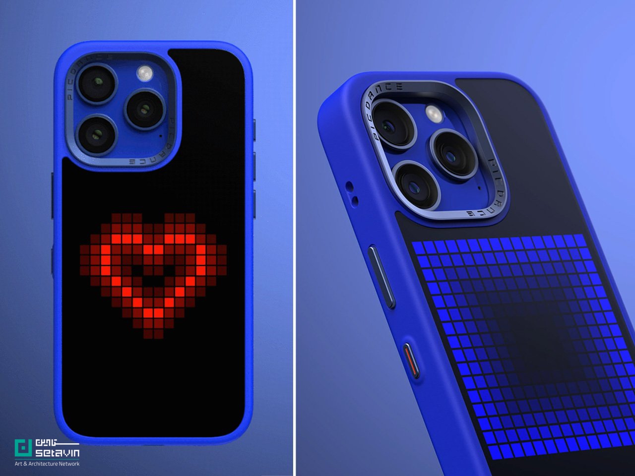 قاب هوشمند Picdance؛ نمایشگر LED پیکسلی آیفون