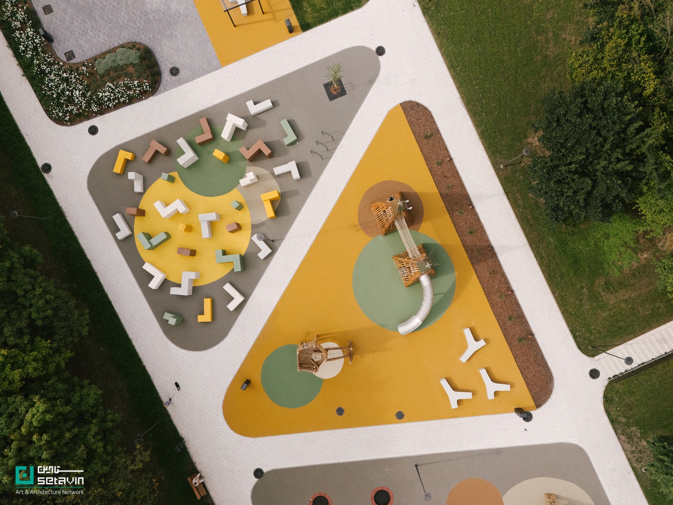 Kovo 11 Park, Kaunas, Lithuania, Landscape Architecture, Inout.designstudio, معماری منظر, بازآفرینی پارک شهری, طراحی فضای سبز, طراحی زمین بازی کودکان, معماری پایدار, فضاهای عمومی شهری, بازسازی پارک‌ها