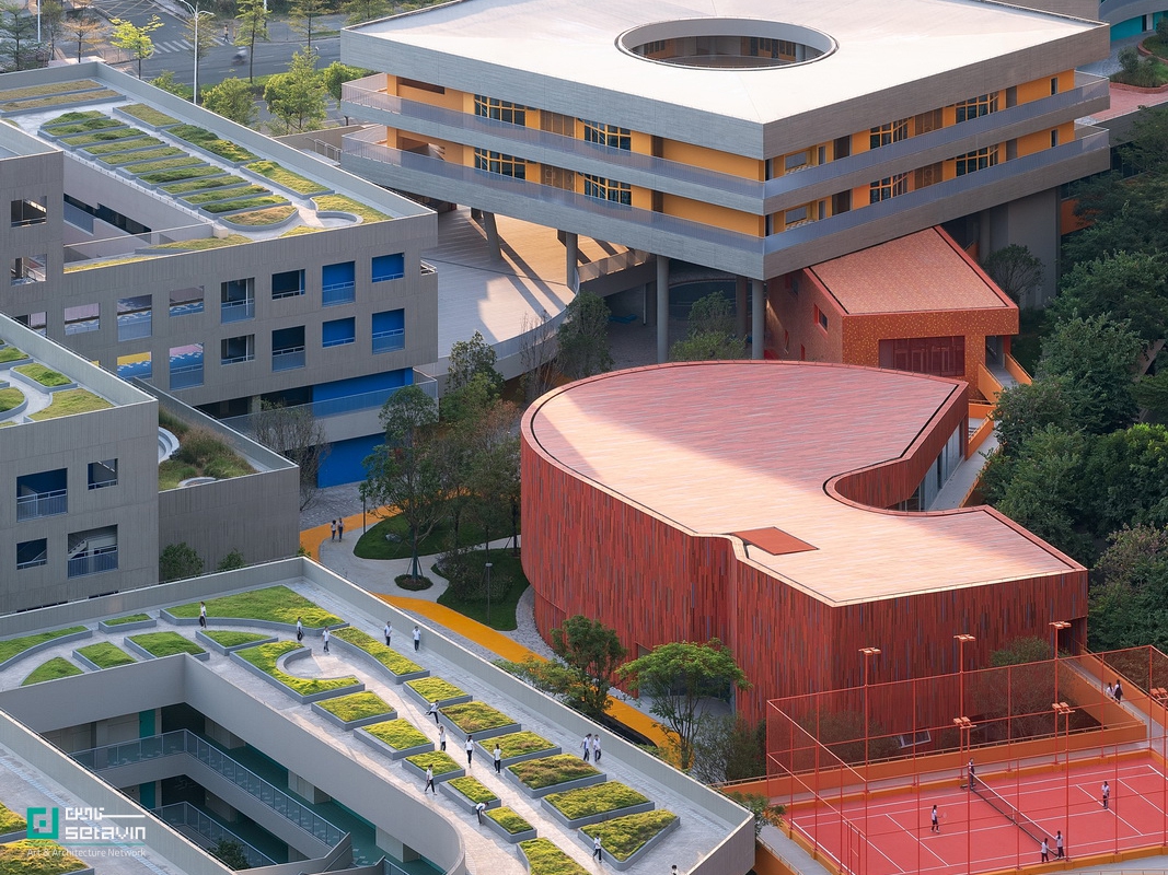 مدرسه ویلونگ, Weilong School, منگ یان, URBANUS, معماری آموزشی, طراحی مدرسه, معماری شنژن, Hakka walled houses, طراحی فرامحلی, فضای عمومی, school design, urban design, placemaking, Lingnan landscape