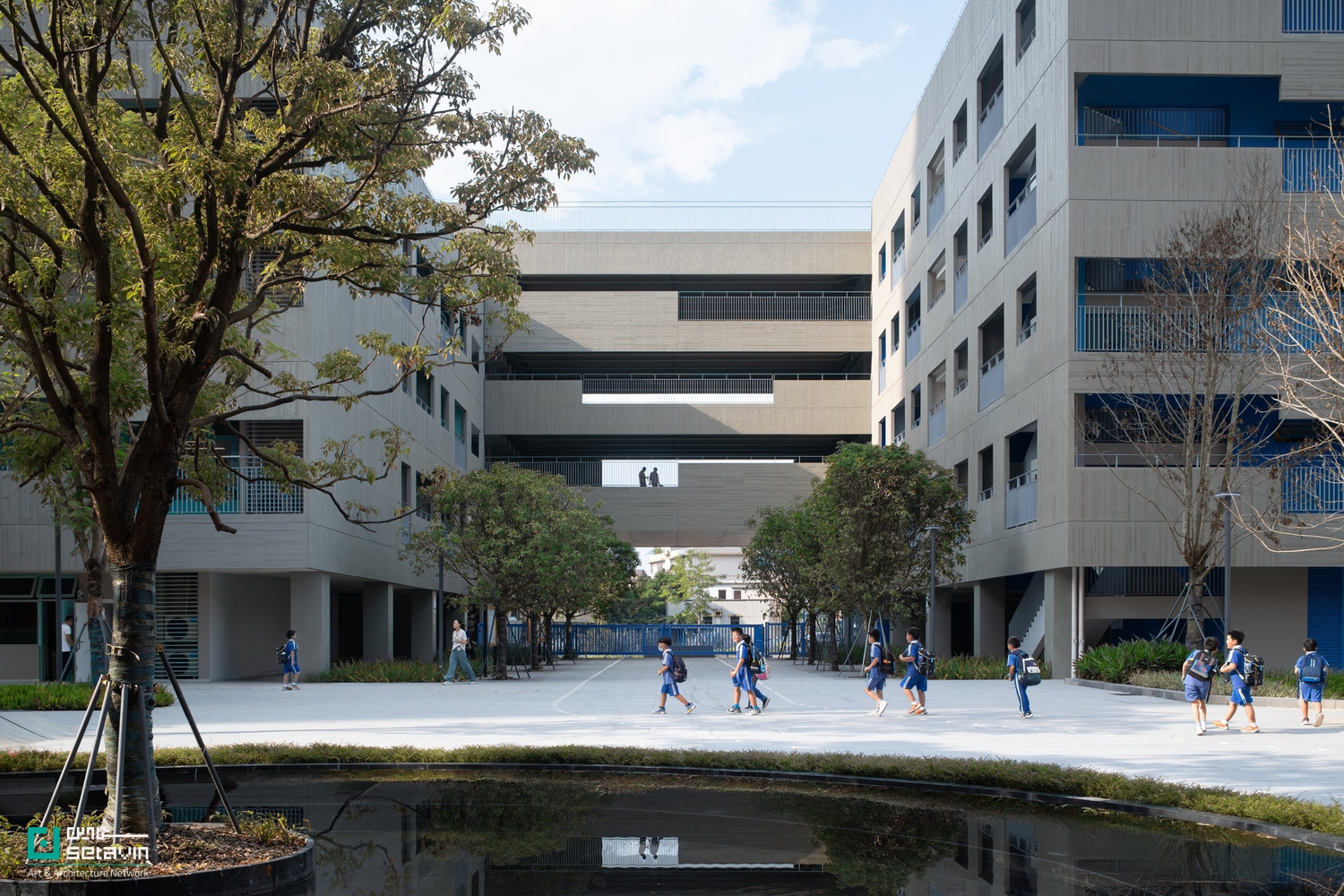 مدرسه ویلونگ, Weilong School, منگ یان, URBANUS, معماری آموزشی, طراحی مدرسه, معماری شنژن, Hakka walled houses, طراحی فرامحلی, فضای عمومی, school design, urban design, placemaking, Lingnan landscape