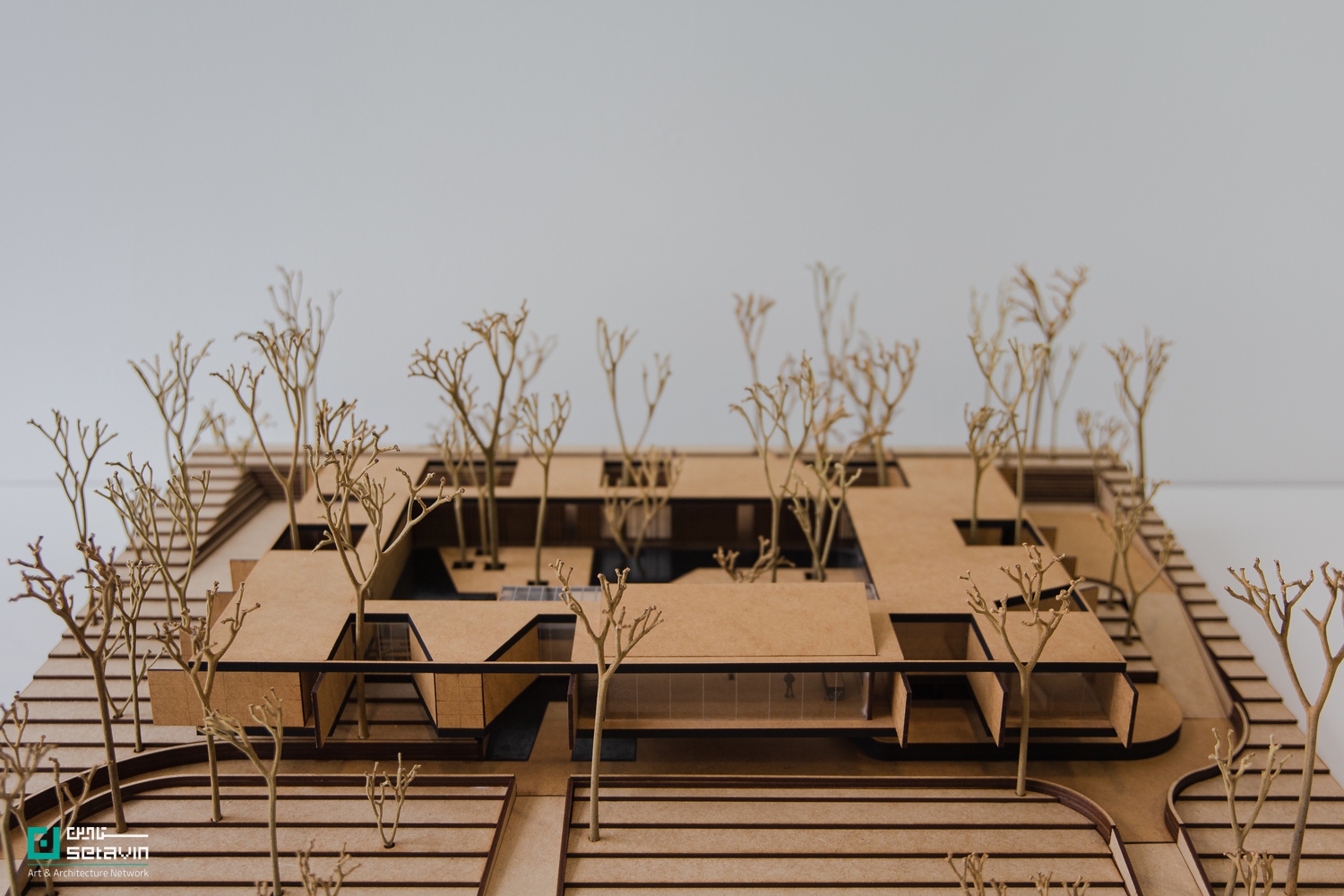خانه آدنتِرو (Adentro House) در برزیل اثر دفتر معماری TETRO؛ سازمانی افقی و مدرن با حفظ کامل درختان کهن و تاکید بر پویایی فضاهای پر و خالی.