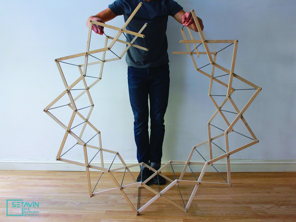 آویز خشک کردن لباس , ستاره 12 وجهی ,فضاهای کوچک , رخت آویز ,CLOTHES HORSE , خلاقانه ، آرون دونكرتون , Aaron Dunkerton , مبلمان داخلی ,