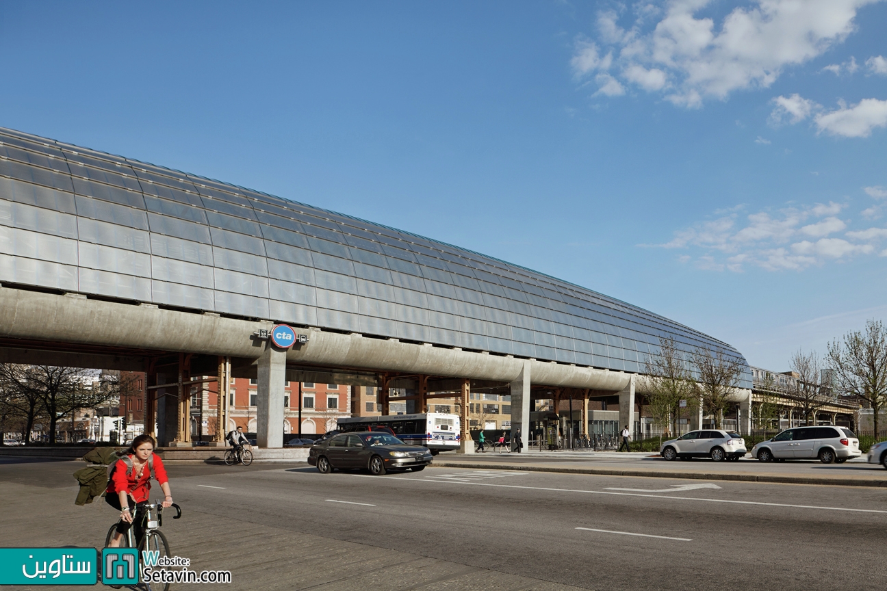 ایستگاه Cermak McCormick ، اثر تیم معماری Ross Barney  ، آمریکا