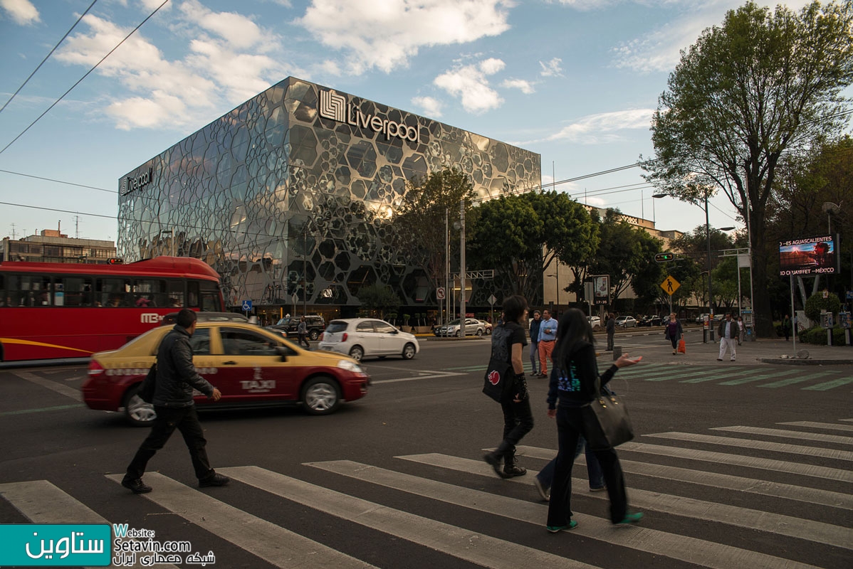 خلق نمای عمیق , مرکز خرید Liverpool , تیم معماری , Rojkind Arquitectos , مکزیک , Department Store , Arquitectos , Liverpool , لیورپول , فروشگاه لیورپول