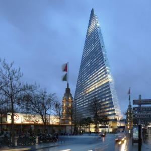 عکس - برج مثلثی پاریس اثر herzog & de meuron