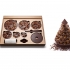 عکس - درخت کریسمس شکلاتی در یک بسته بندی مسطح