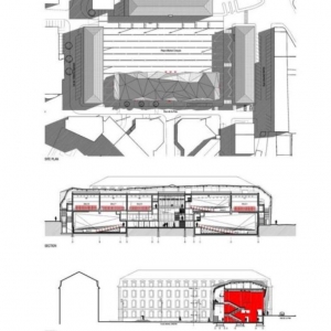 تصویر - سینما Le Cristal و پلازا Michel Crespin ، اثر تیم معماری Linéaire A ،فرانسه - معماری