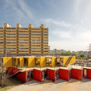 تصویر - پاویون Container Stack Pavilion ، اثر تیم معماری People Architecture ، چین - معماری