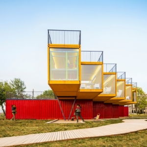 تصویر - پاویون Container Stack Pavilion ، اثر تیم معماری People Architecture ، چین - معماری