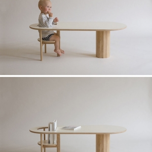 تصویر - میز چندمنظوره خاص برای نگهداری کودک و کتاب  - معماری