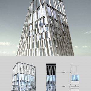 تصویر - برج Cayan , اثر تیم معماری Skidmore, Owings & Merrill - SOM , امارات متحده عربی - معماری