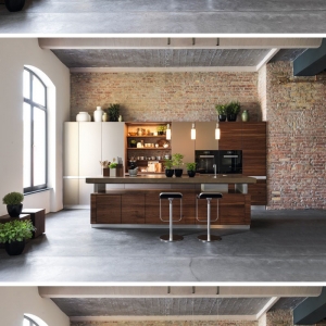 تصویر - ایده های طراحی - جزیره آشپزخانه با قابلیت تنظیم ارتفاع - معماری