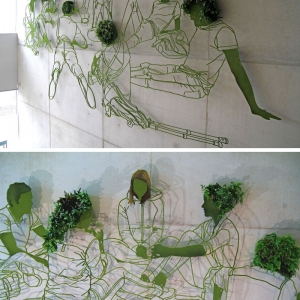 تصویر - اثری هنری با ترکیب فولاد و گیاهان سبز - معماری