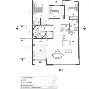 تصویر - آپارتمان شماره 4 ، منتخب مرحله نیمه نهایی جایزه معمار 95 ، اثر دفتر معماری هرم ، قزوین - معماری