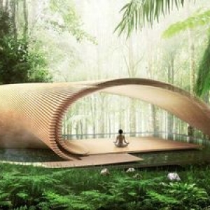 تصویر - جوانه گندم , پیشنهاد معمار مطرح ژاپنی برای اقامتگاه جنگلی - معماری