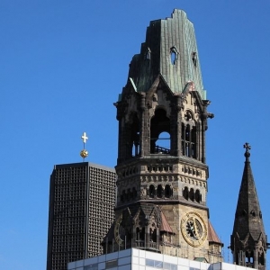 تصویر - کلیسای یادبود کایزر ویلهلم , کلیسایی به سبک نئورومانسک , اثر طراح Franz schwechten , آلمان - معماری