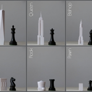 تصویر - ساختمانهای نمادین شهر نیویورک به عنوان مهره های شطرنج - معماری