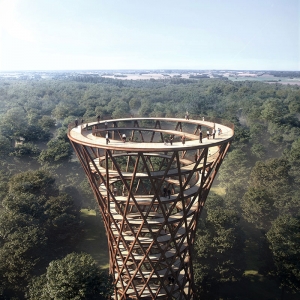 تصویر - برج پانوراما در جنگل‌های دانمارک - معماری