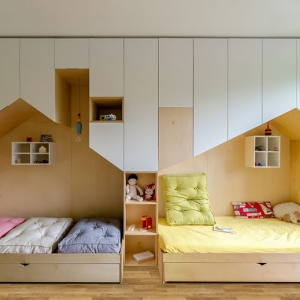عکس - طراحی اتاق خواب مشترک برای دو کودک