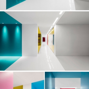 تصویر - جداسازی فضایی بر اساس رنگ در فضای اداری - معماری