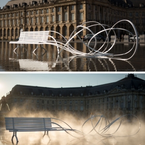 تصویر - نیمکتهایی به شکل اسپاگتی در Bordeaux فرانسه - معماری