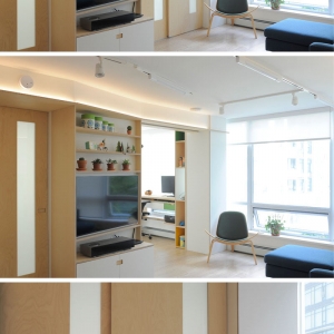 تصویر - مجموعه ای از راه حلهای خلاقانه در طراحی داخلی این آپارتمان کوچک - معماری